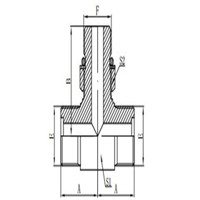 MALE O-RING/METIRC MALE ADJUSTABLE STUD S-SERIES BRANCH TEE