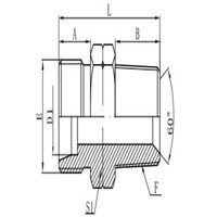 METRIC MALE 24°L.T. /NPT MALE 60°