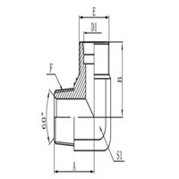 90°METRIC MALE 24°L.T./BSPT MALE 60°