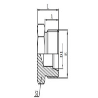 METRIC MALE 24°L.T. PULG