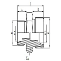 METRIC MALE 24°H.T. REDUCERS