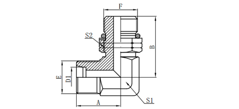 90°METRIC 24°H.T./SAE MALE ADJUSTABLE STUD