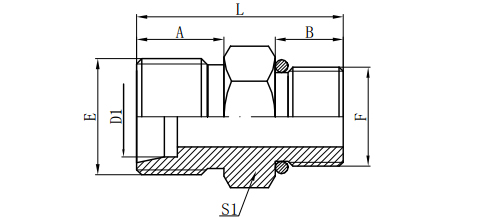 METRIC MALE 24°H.T./ METRIC MALE WITH O-RING