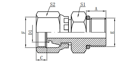 METRIC FEMALE 24°L.T.CONE O-RING/BSP MALEO-RING