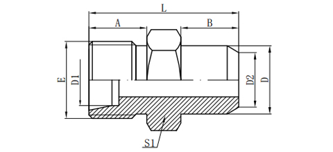 METRIC MALE 24°H.T./WELD FITTINGS