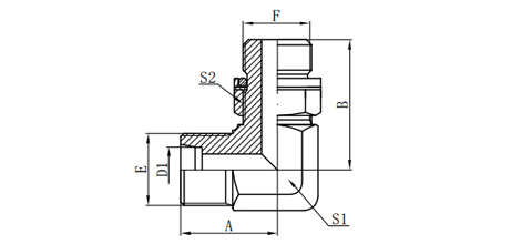 90°METRIC MALE 24°H.T. ADJUSTABLE STUD