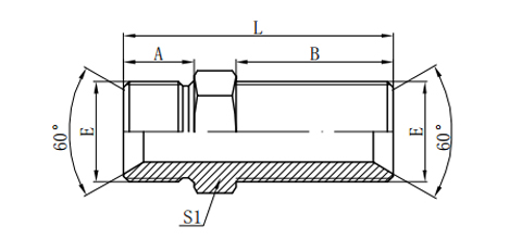 BSP MALE 60°SEAT BULKHEAD