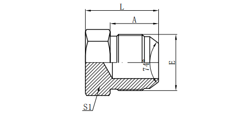 METRIC MALE 74°CONE PLUG