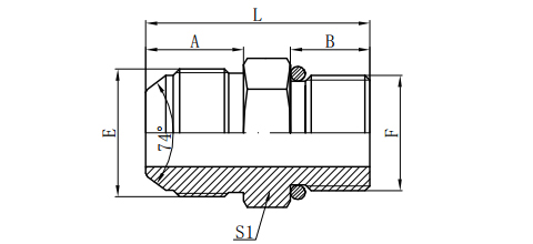 METRIC MALE74°CONE/SAE MALE O-RING