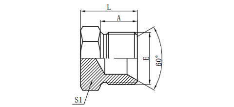 BSP MALE DOUBLE FOR 60°SEAT OR BONDED SEAL PLUG