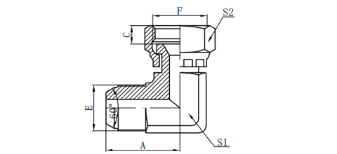 90°JIS METRIC MALE60° CONE