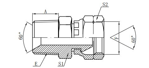 BSPT MALE/BSP FEMALE 60°CONE