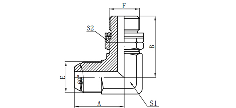 90°JIS GAS MALE 60°CONE/BSP MALE O-RING ADJUSTABLE STUD