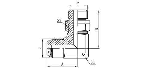 90°METRIC 74°CONE/ METRIC MALE ADJUSTABLE STUD