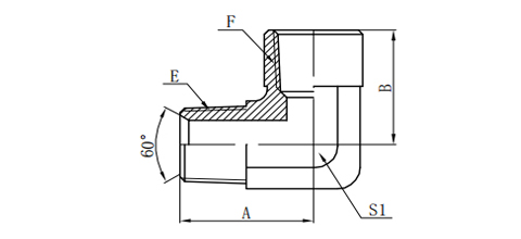 90°NPT MALE/NPT FEMALE