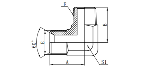 90°BSP MALE 60°SEAT /BSPT MALE