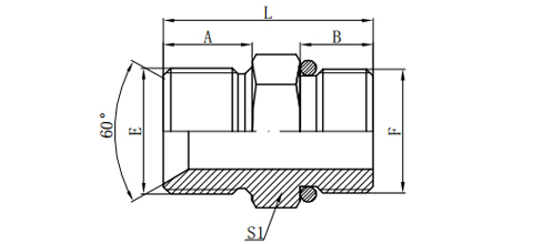 BSP MALE 60°SEAT BONDED SEAL/SAE O-RING BOSS L-SERIES