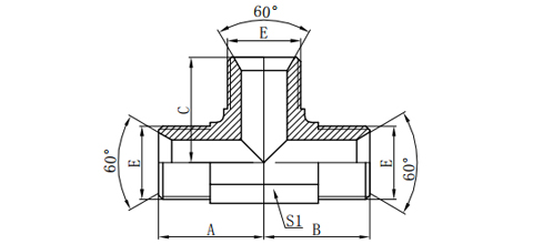 BSP MALE 60°SEAT TEE