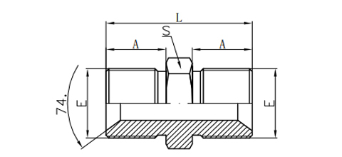 METRIC FEMALE 74 °CONE SEAT