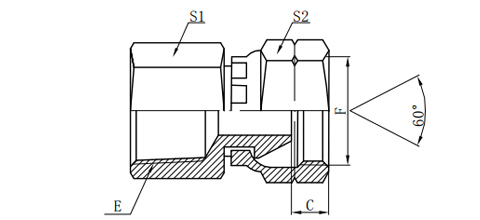 BSPT FEMALE/BSP FEMALE 60°CONE