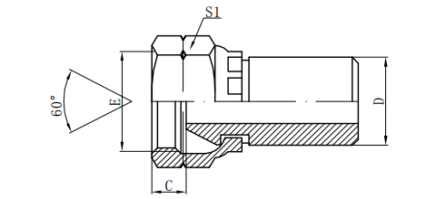 BUTT-WELD TUBE/BSP FEMALE 60 °CONE