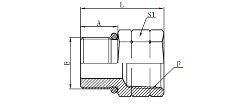 BSP MALE O-RING/NPT FEMALE