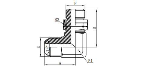 90°METRIC 74°CONE/BSP MALE O-RING ADJUSTABLE STUD