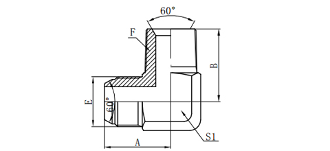 90°JIS GAS MALE 60°CONE/NPT MALE