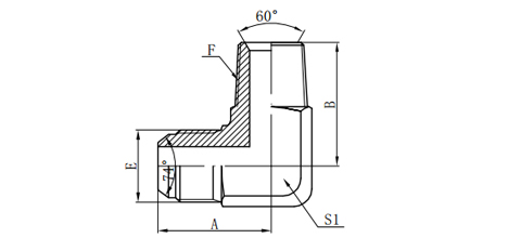 90°METRIC MALE 74°CONE/NPT MALE