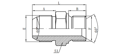 JIS METRIC MALE60° CONE/ METRIC MALE 60° CONE BONDED SEAL