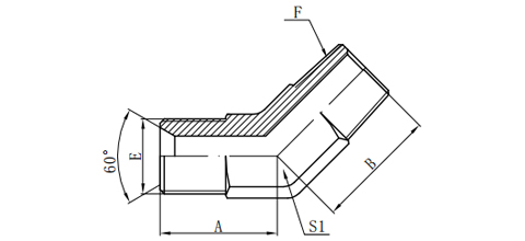 45°BSP MALE 60°SEAT /NPT MALE