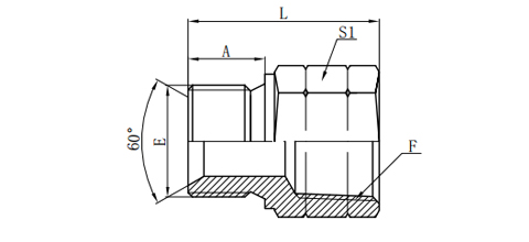 METRIC MALE WITH BONDED SEAL/NPT FEMALE