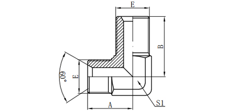 90°BSP MALE 60°SEAT BULKHEAD