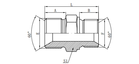 BSP MALE 60°SEAT DOUBLE 60°SEAT BONDED SEAL/METRIC MALE DOUBLE 60°SEAT BONDED SEAL