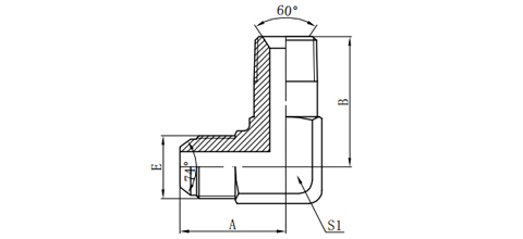 90°JIC MALE 74°CONE/LONG NPT MALE