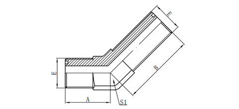 45°ORFS MALE O-RING BULKHEAD