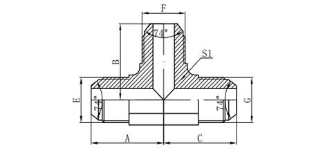 JIC MALE 74°CONE TEE