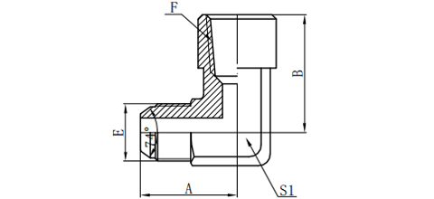 90°JIC MALE 74°CONE/NPT FEMALE