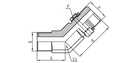 45°ORFS MALE O-RING/ SAE O-RING BOSS