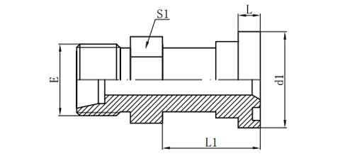 METRIC MALE BITE TYPE/ S-SERIES FLANGE