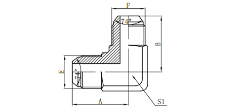 90°JIC MALE 74° CONE