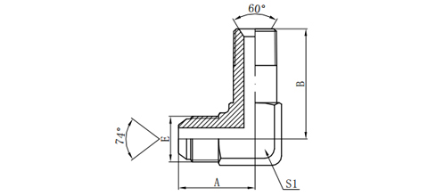 90°JIC MALE 74°CONE/LONGGER NPT MALE