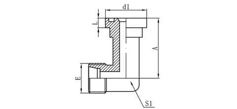 90°METRIC MALE BITE TYPE/ S-SERIES FLANGE