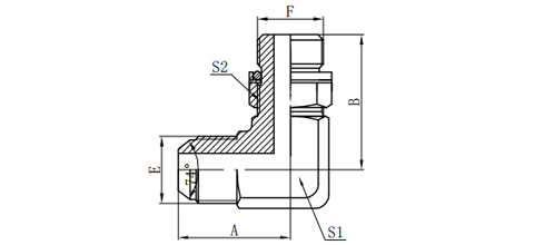 90°JIC MALE 74°CONE/METRIC MALE ADJUSTABLE STUD END