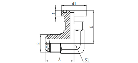 90°JIC MALE 74°CONE/S-ERIES FLANGE