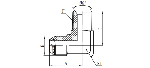 90°JIC MALE 74°CONE/BSPT MALE