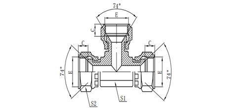 JIC FEMALE 74°SEAT TEE