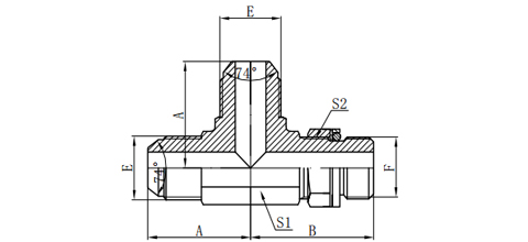 JIC MALE 74°CONE/METRIC MALE ADJUSTABLE STUD END