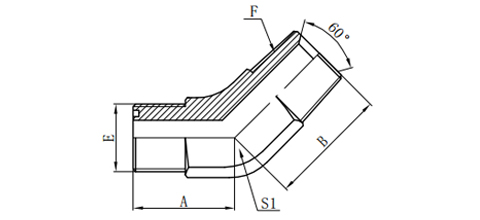 45°ORFS MALE O-RING/ NPT MALE