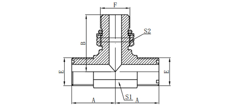 ORFS MALE O-RING/SAE O-RING BOSS BRANCH TEE